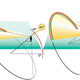 Diagram showing the effect of sunlight angle on the appearance of rainbows.
